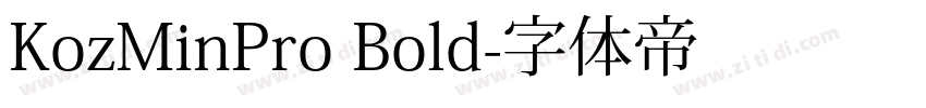 KozMinPro Bold字体转换